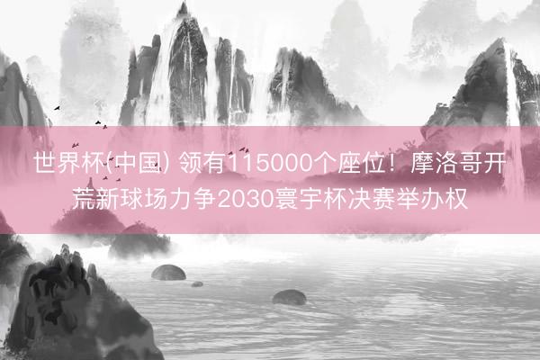 世界杯(中国) 领有115000个座位！摩洛哥开荒新球场力争2030寰宇杯决赛举办权