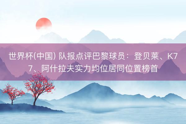 世界杯(中国) 队报点评巴黎球员：登贝莱、K77、阿什拉夫实力均位居同位置榜首